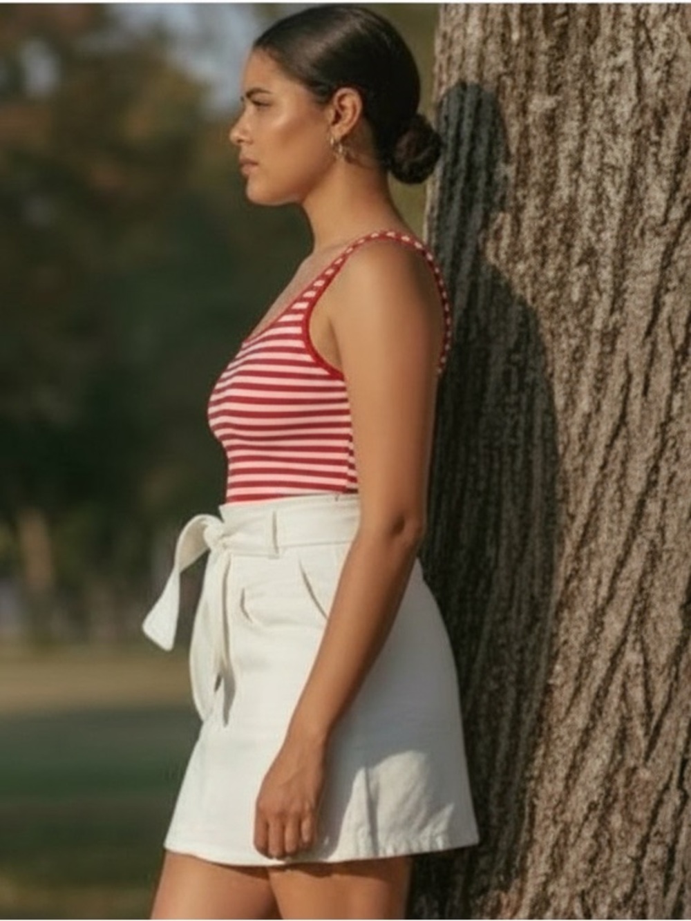 Rebecca Minkoff White Denim Mini Callie Skirt RTR Size XS - Picture 2 of 10